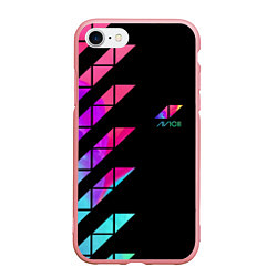 Чехол iPhone 7/8 матовый AVICII RAIBOW, цвет: 3D-баблгам