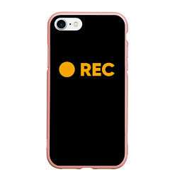 Чехол iPhone 7/8 матовый REC, цвет: 3D-светло-розовый
