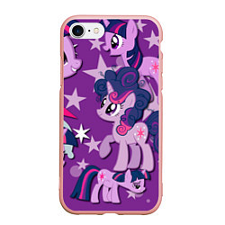 Чехол iPhone 7/8 матовый Twilight Sparkle, цвет: 3D-светло-розовый