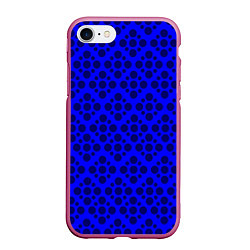 Чехол iPhone 7/8 матовый Ряды круглых узоров, цвет: 3D-малиновый