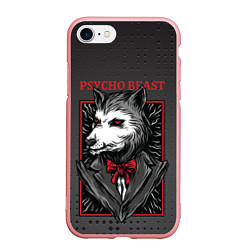 Чехол iPhone 7/8 матовый Psycho beast, цвет: 3D-баблгам