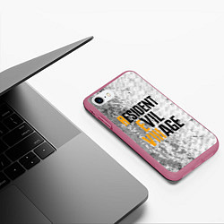 Чехол iPhone 7/8 матовый RESIDENT EVIL VILLAGE ГРАНЖ, цвет: 3D-малиновый — фото 2