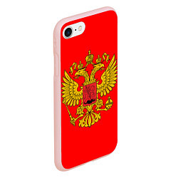 Чехол iPhone 7/8 матовый РОССИЯ RUSSIA UNIFORM, цвет: 3D-светло-розовый — фото 2