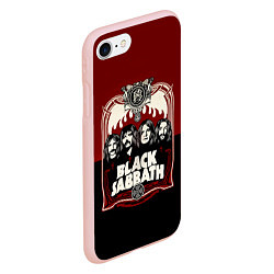 Чехол iPhone 7/8 матовый Black Sabbath, цвет: 3D-светло-розовый — фото 2