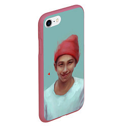 Чехол iPhone 7/8 матовый BTS RM, цвет: 3D-малиновый — фото 2