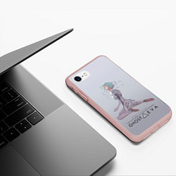 Чехол iPhone 7/8 матовый Ghost in the Eva, цвет: 3D-светло-розовый — фото 2