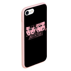 Чехол iPhone 7/8 матовый Black Pink Art, цвет: 3D-светло-розовый — фото 2