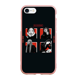 Чехол iPhone 7/8 матовый BLACKPINK Red and black
