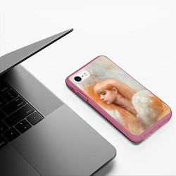 Чехол iPhone 7/8 матовый Розэ маслом, цвет: 3D-малиновый — фото 2