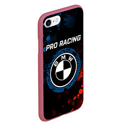 Чехол iPhone 7/8 матовый БМВ - Racing, цвет: 3D-малиновый — фото 2