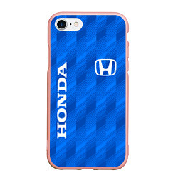 Чехол iPhone 7/8 матовый HONDA BLUE ХОНДА СИНИЙ, цвет: 3D-светло-розовый