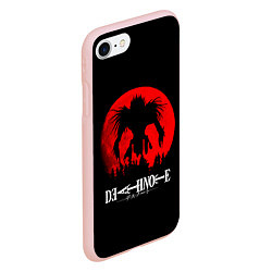 Чехол iPhone 7/8 матовый Death Note Рюк в ночи, цвет: 3D-светло-розовый — фото 2