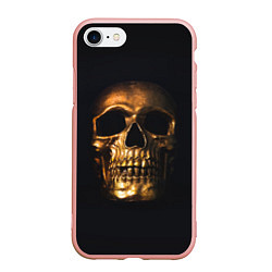 Чехол iPhone 7/8 матовый Golden Skull