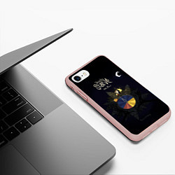 Чехол iPhone 7/8 матовый Двигайся и не голодай, цвет: 3D-светло-розовый — фото 2