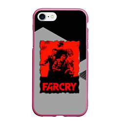 Чехол iPhone 7/8 матовый FARCRY, цвет: 3D-малиновый