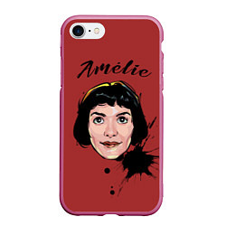 Чехол iPhone 7/8 матовый Amelie art, цвет: 3D-малиновый