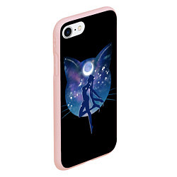 Чехол iPhone 7/8 матовый Sailor Moon силуэт, цвет: 3D-светло-розовый — фото 2
