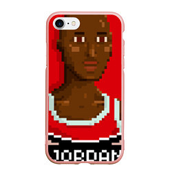 Чехол iPhone 7/8 матовый Retro Jordan, цвет: 3D-светло-розовый