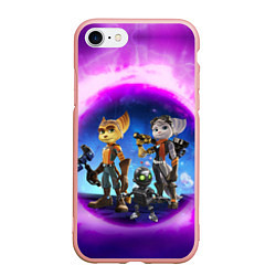 Чехол iPhone 7/8 матовый Ratchet & Clank 2 Rift Apart, цвет: 3D-светло-розовый