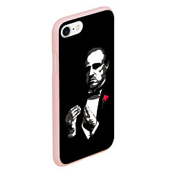 Чехол iPhone 7/8 матовый Крёстный Отец The Godfather, цвет: 3D-светло-розовый — фото 2