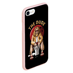 Чехол iPhone 7/8 матовый THE DUDE Big Lebowski, цвет: 3D-светло-розовый — фото 2