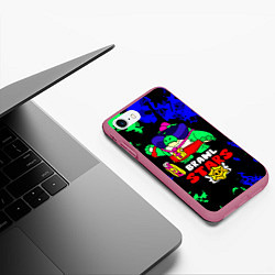Чехол iPhone 7/8 матовый Buzz, Базз Brawl Stars, цвет: 3D-малиновый — фото 2