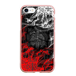 Чехол iPhone 7/8 матовый Викинги, цвет: 3D-светло-розовый
