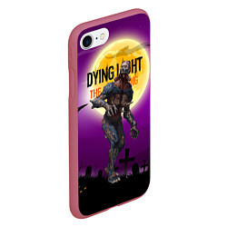 Чехол iPhone 7/8 матовый Dying light зомби, цвет: 3D-малиновый — фото 2