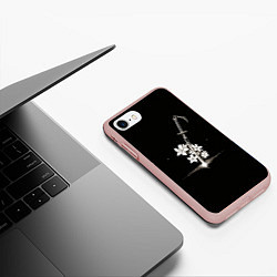 Чехол iPhone 7/8 матовый Nier - Sword and Flowers, цвет: 3D-светло-розовый — фото 2