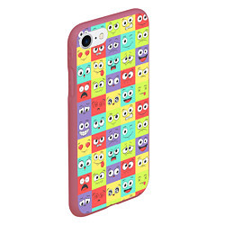 Чехол iPhone 7/8 матовый Эмоции, цвет: 3D-малиновый — фото 2