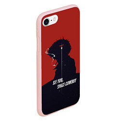 Чехол iPhone 7/8 матовый Cowboy Bebop - Spike, цвет: 3D-светло-розовый — фото 2