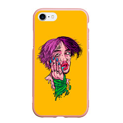 Чехол iPhone 7/8 матовый Плавленый Лил Пип, цвет: 3D-светло-розовый