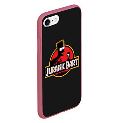 Чехол iPhone 7/8 матовый Jurassic Bart, цвет: 3D-малиновый — фото 2