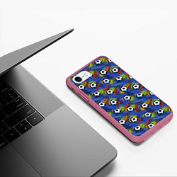 Чехол iPhone 7/8 матовый Goal, цвет: 3D-малиновый — фото 2