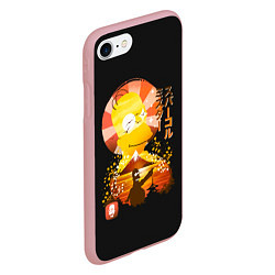 Чехол iPhone 7/8 матовый Гомер в азии, цвет: 3D-баблгам — фото 2