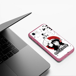 Чехол iPhone 7/8 матовый Манки Д Луффи One Piece, цвет: 3D-малиновый — фото 2