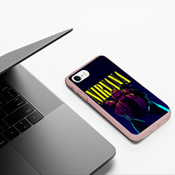 Чехол iPhone 7/8 матовый Nirvana Neon, цвет: 3D-светло-розовый — фото 2