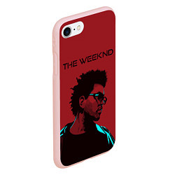 Чехол iPhone 7/8 матовый The weeknd, цвет: 3D-светло-розовый — фото 2