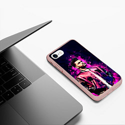 Чехол iPhone 7/8 матовый The Weeknd, цвет: 3D-светло-розовый — фото 2