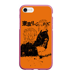 Чехол iPhone 7/8 матовый Токийские мстители ораньжевый