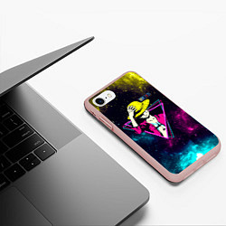 Чехол iPhone 7/8 матовый Космический Луффи One Piece, цвет: 3D-светло-розовый — фото 2