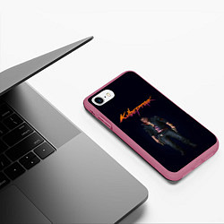 Чехол iPhone 7/8 матовый CYBERPUNK 2077 КИБЕРПАНК Z, цвет: 3D-малиновый — фото 2
