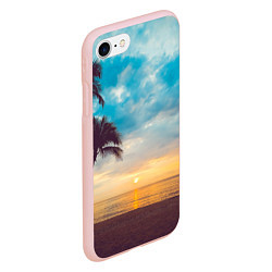 Чехол iPhone 7/8 матовый Пейзаж, цвет: 3D-светло-розовый — фото 2