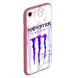 Чехол iPhone 7/8 матовый MONSTER ENERGY МОНСТЕР, цвет: 3D-малиновый — фото 2