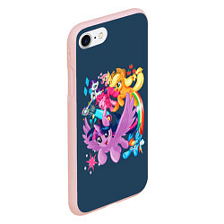 Чехол iPhone 7/8 матовый Пони тим, цвет: 3D-светло-розовый — фото 2