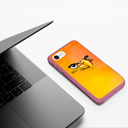Чехол iPhone 7/8 матовый Орёл 3d, цвет: 3D-малиновый — фото 2