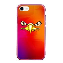 Чехол iPhone 7/8 матовый ОРЁЛ, цвет: 3D-малиновый
