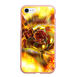 Чехол iPhone 7/8 матовый Огненный Танджиро Камадо Танджиро Камадо Я, цвет: 3D-светло-розовый