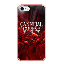 Чехол iPhone 7/8 матовый Blood Cannibal Corpse Труп Каннибала Z, цвет: 3D-светло-розовый