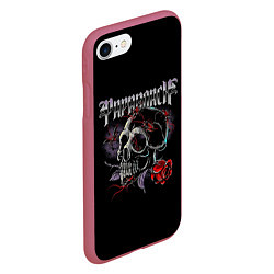 Чехол iPhone 7/8 матовый Papa Roach Rose, цвет: 3D-малиновый — фото 2